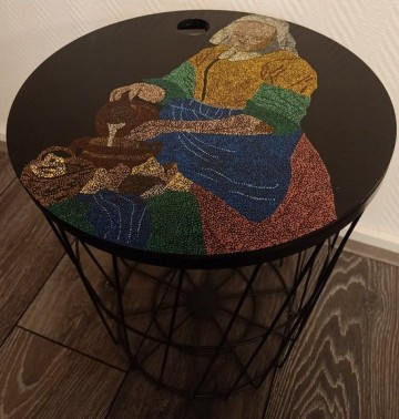 Bijzettafel melkmeisje1