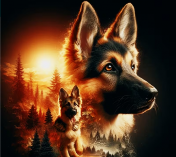 Diamond painting herdershond