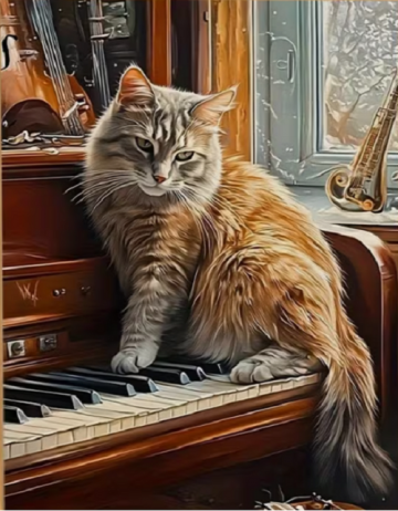 Poes op piano