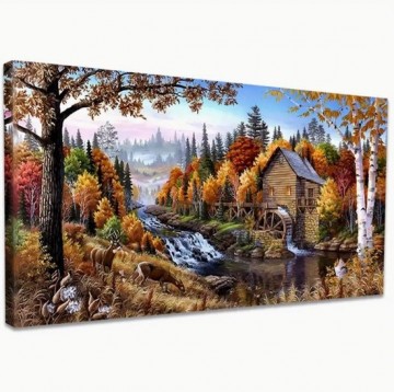 Schilderen op nummer bosbeek