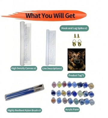 Schilderen op nummer herdershond1