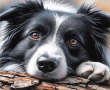 Schilderen op nummer hond